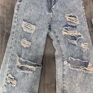 Distressed Light Blue Kids Jeans